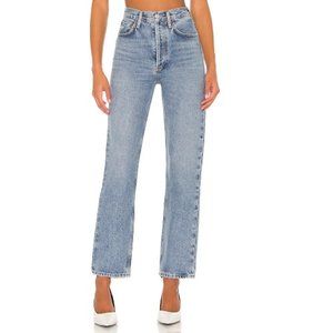 AGOLDE 90s Pinch Waist Jeans 27 Endless Medium Wash Distressed Acid Wash NEW